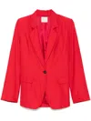 Forte Forte Single-breasted Blazer Jacket In Red