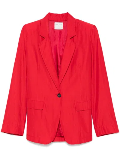 Forte Forte Single-breasted Blazer Jacket In Red