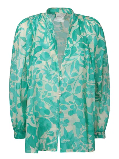 Forte Forte Nuages Fleuris Green Shirt