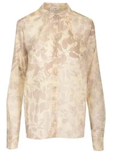 Forte Forte Nuages Fleuris Print Shirt In Beige