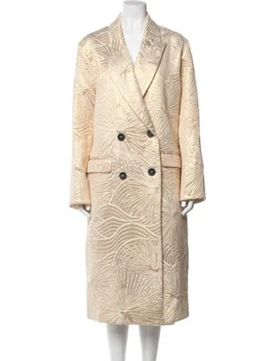 Pre-owned Forte Forte Nylon Patterned Coat W/ Tags In Neutrals