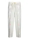 Forte Forte Oniric Blossom White Linen Trousers In White