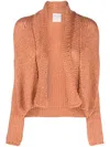 Forte Forte Open-front Cropped Cardigan In Orange