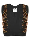 FORTE FORTE OPEN FRONT EMBELLISHED VEST