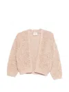 Forte Forte Open-front Knitted Jacket In Pink