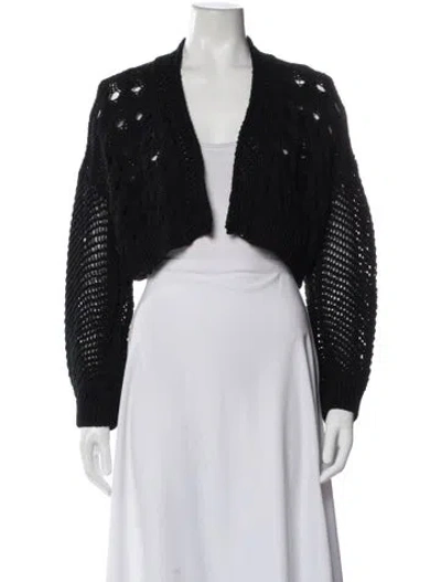 Pre-owned Forte Forte Open Front Sweater In Black