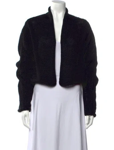 Pre-owned Forte Forte Open Front Sweater In Black