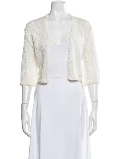 Pre-owned Forte Forte Open Front Sweater In White