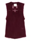 Forte Forte Open-knit Sleeveless Top In Purple