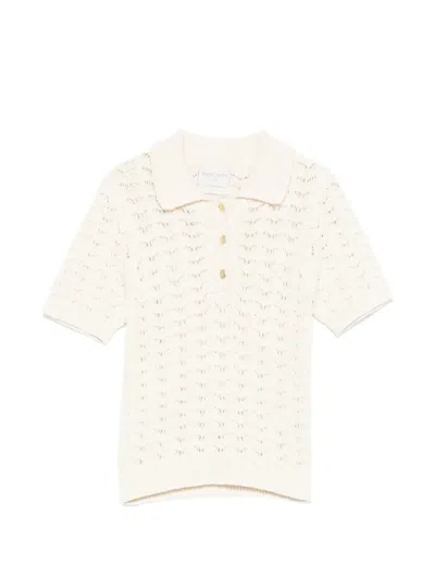 Forte Forte Openwork Polo Shirt In Pattern