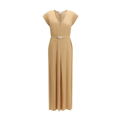 Forte Forte Orange Viscose Casual Dress In Brown