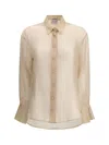 Forte Forte Organza Button-front Shirt In Neutral