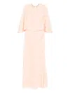 Forte Forte Overlay-floral Maxi Dress In Pink