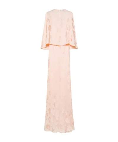 Forte Forte Overlay-floral Maxi Dress In Pink