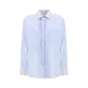 Forte Forte Oversized Cotton Poplin Shirt In Blue