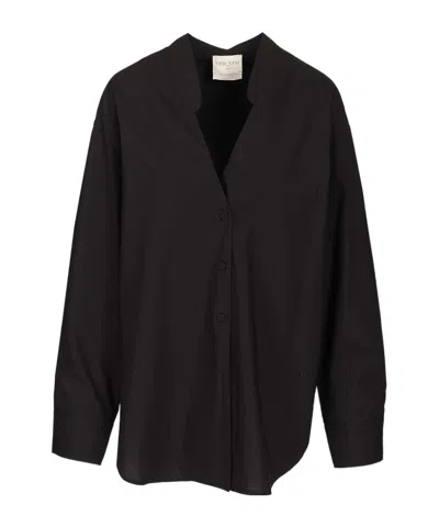 Forte Forte Oversized Poplin Shirt In Black