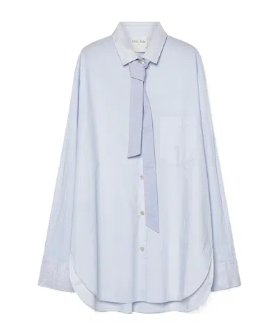 Forte Forte Oversized Shirt In Cotton Poplin In White