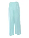 Forte Forte High Waist And Wide Legs Casual Trousers In Aquatic