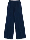 Forte Forte Pantaloni Blu Notte Con Gamba Ampia In Blue