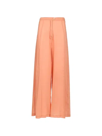 Forte Forte Palazzo Voile Trousers In Orange