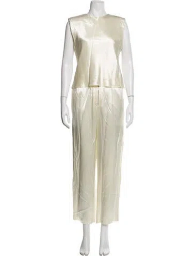 Pre-owned Forte Forte Pant Set In Neutrals