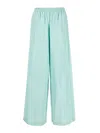 Forte Forte High Waist And Wide Legs Casual Trousers In Light Blue