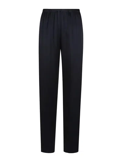 Forte Forte Envers Satin Straight Pants In Silver