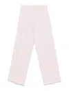 Forte Forte Light Pink Straight-leg Trousers In Nude & Neutrals