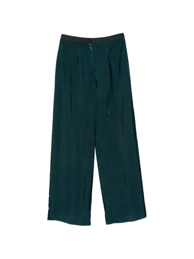 Forte Forte Pantaloni Casual Morbidi Blu Petrolio My Pants  In Green