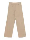 Forte Forte Cotton High Waisted Trousers In Beige