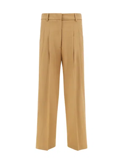 Forte Forte Trousers With Pleated Design And Pockets In Multi
