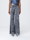 Forte Forte Stretch Velvet Wide Leg Trousers In Blue