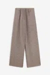 Forte Forte Women Lurex Wide-leg Trousers In Brown