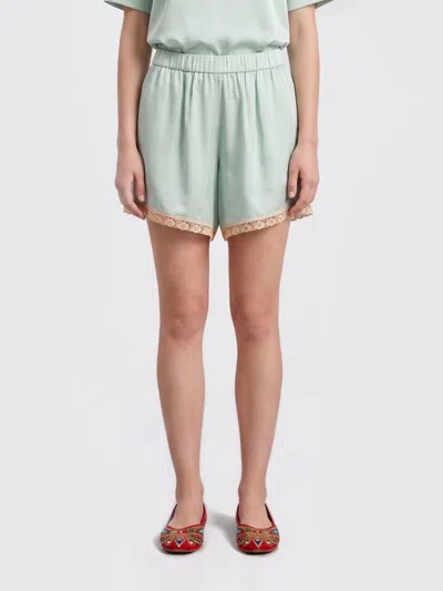 Forte Forte Pants  Woman Color Sky Blue In Green