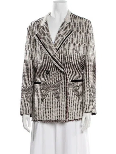 Pre-owned Forte Forte Patterned Blazer In Neutral