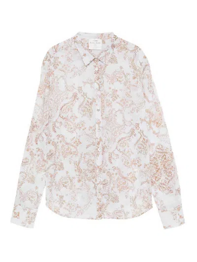 Forte Forte Patterned Cotton Shirt In White