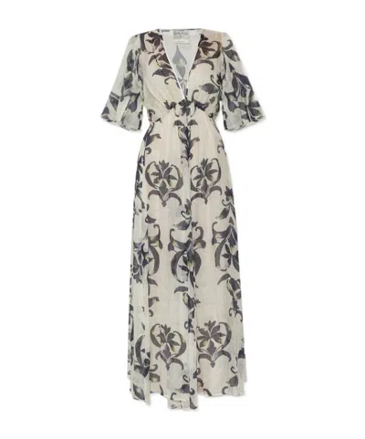Forte Forte Patterned Dress In Gray