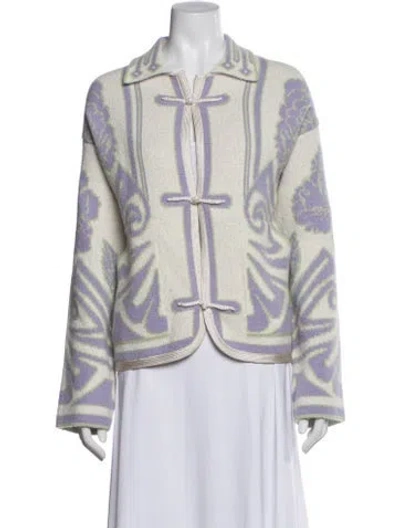 Pre-owned Forte Forte Patterned Jacket W/ Tags In Neutral