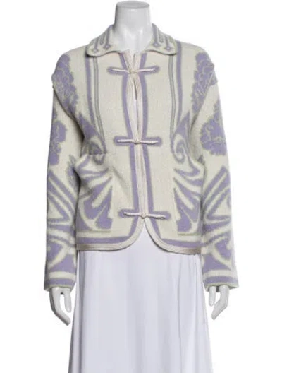 Pre-owned Forte Forte Patterned Jacket W/ Tags In Neutral