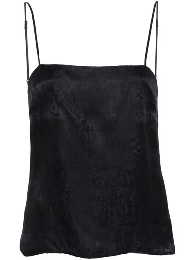 Forte Forte Patterned-jacquard Top In Blue