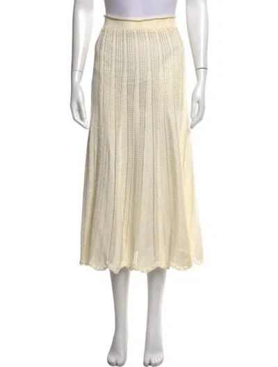 Pre-owned Forte Forte Patterned Midi Length Skirt In Neutrals