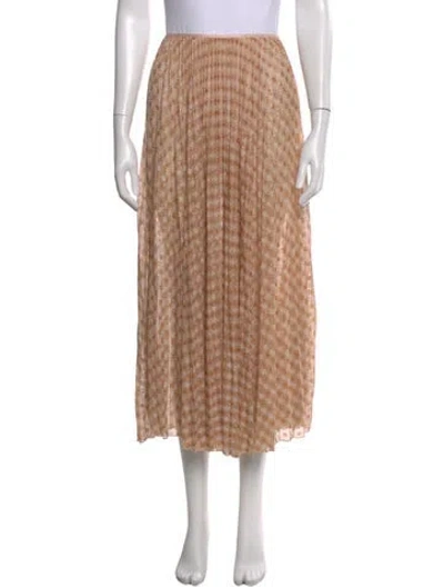 Pre-owned Forte Forte Patterned Midi Length Skirt W/ Tags In Neutral