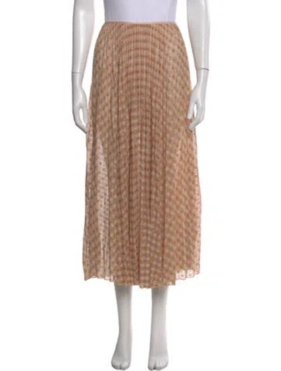 Pre-owned Forte Forte Patterned Midi Length Skirt W/ Tags In Neutral