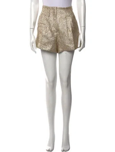 Pre-owned Forte Forte Patterned Mini Shorts W/ Tags In Brown