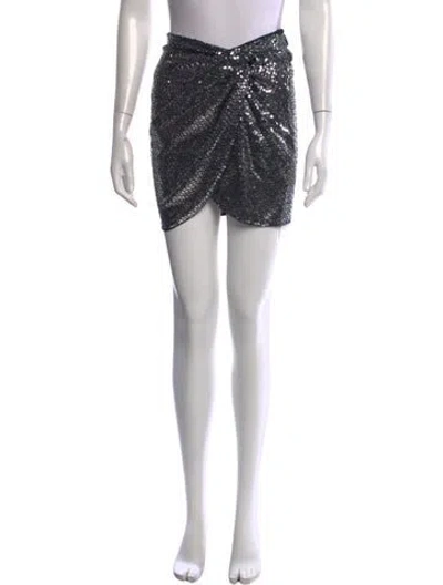 Pre-owned Forte Forte Patterned Mini Skirt In Black