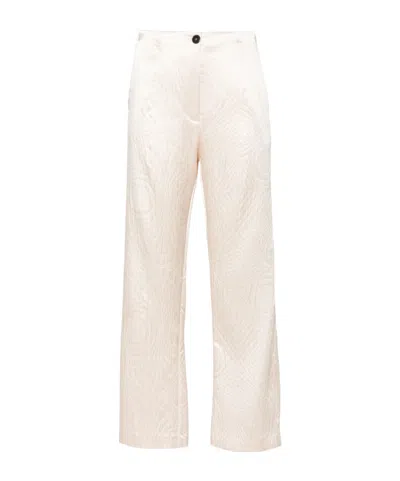 FORTE FORTE PATTERNED STRAIGHT TROUSERS