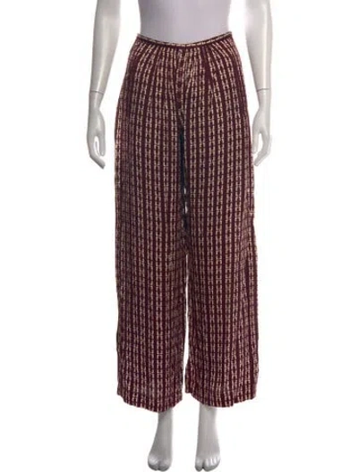 Pre-owned Forte Forte Patterned Wide Leg Pants In Multicolor