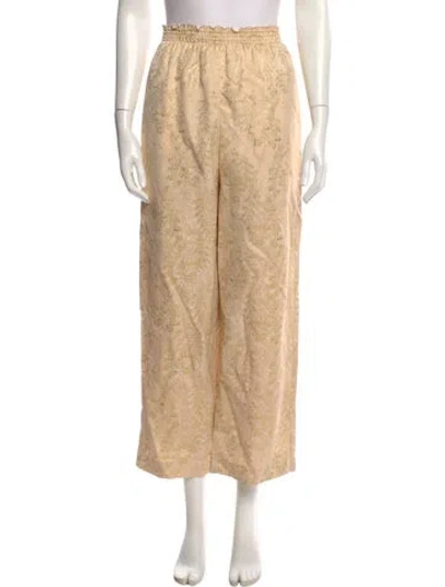 Pre-owned Forte Forte Patterned Wide Leg Pants In Neutral