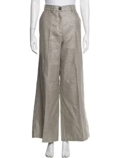 Pre-owned Forte Forte Patterned Wide Leg Pants In Neutrals
