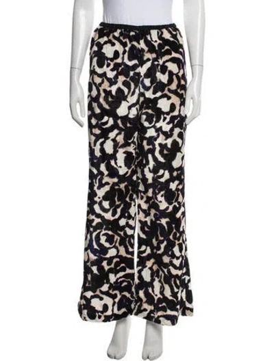 Pre-owned Forte Forte Patterned Wide Leg Pants W/ Tags In Black